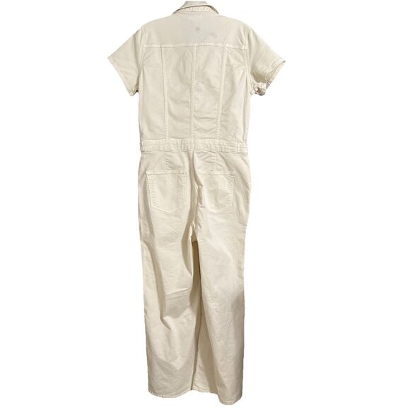 Good American Medium Jumpsuit Crop Palazzo Ecru Ivory Fit For Success Womens NWT - Picture 3 of 12